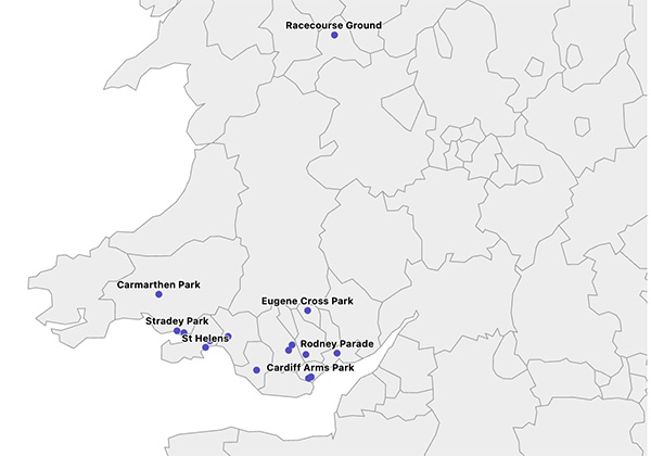 Average attendance by ground since 2003-4 season